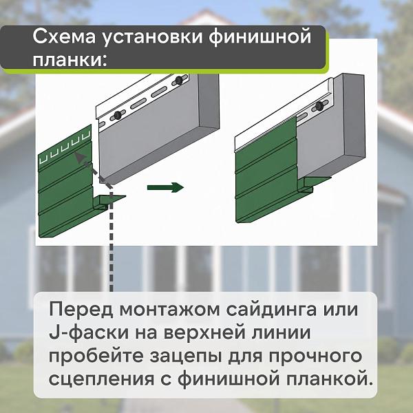 Docke Финишный профиль 3000мм Пломбир