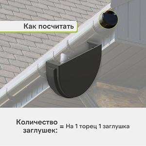 Docke ПРЕМИУМ Заглушка желоба  — Графит