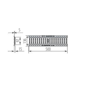 Купить Решетка чугунная щелевая РЧЩ Norma DN100 C250 Aquastok 500х136х15мм 31013С в Иркутске