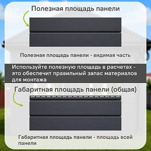 Docke ПРЕМИУМ Сайдинг D6S Брус 3600х300 1.08м2  — Графит