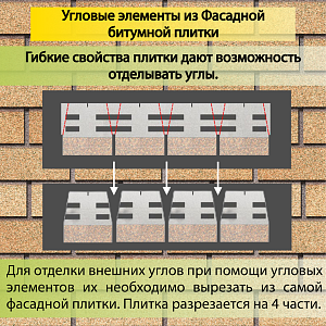 Купить Фасадная битумная плитка Docke PREMIUM BRICK  2 м2/уп Янтарный в Иркутске