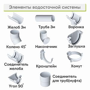 Хомут трубный Альта-Профиль "Элит" ПВХ  — Белый