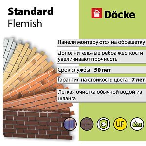 Купить Панель Docke STANDARD ФЛЕМИШ 1183x443мм Коричневый в Иркутске