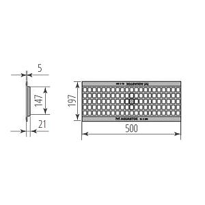 Купить Решетка чугунная ячеестая РЧЯ Norma DN150 С250 Aquastok 500х197х21мм 31523С в Иркутске