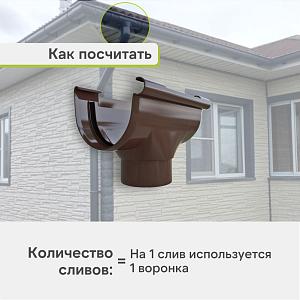 Воронка 82мм Альта-Профиль "Элит" ПВХ  — Коричневая