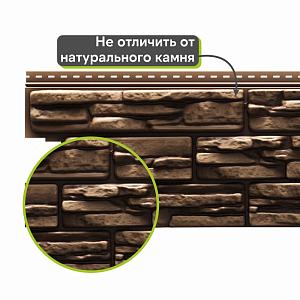 Docke ЛЮКС Сайдинг РОККИ 1787х285мм 0.51м2  — Кедровый орех
