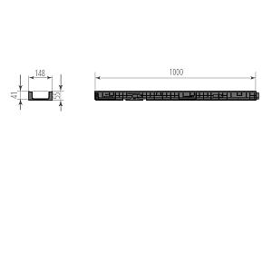 Купить Канал пластиковый DN100 H55 Aquastok Norma 1000х148х55мм 11005 в Иркутске