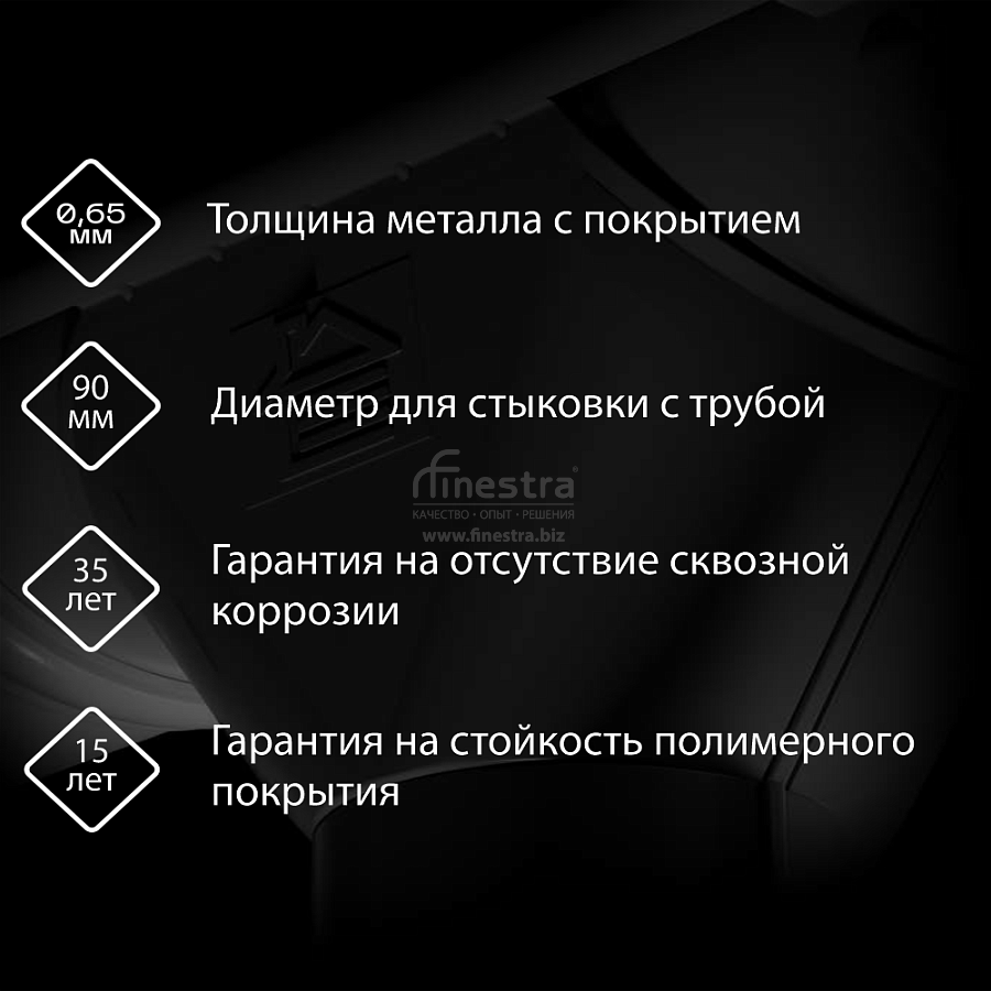 Docke STAL PREMIUM Отвод трубы D90 
