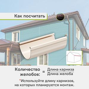Docke ЛЮКС Желоб водосточный 1500мм  — Латте